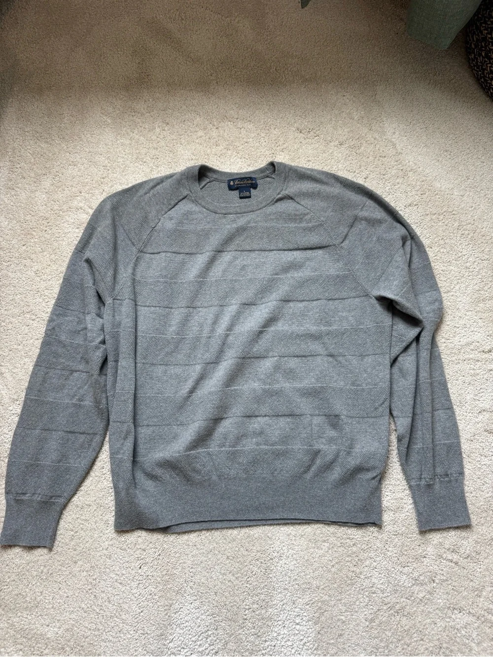 Brooks Brothers Light Grey Crewneck Sweater